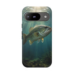 Largemouth Bass Phone Case, Sunlit Underwater Tough Cover, Gift