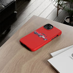 Red Classic Corvette C1 Illustration phone case | Retro Car Tough Case