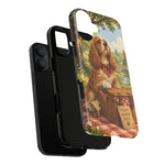 Cocker Spaniel Picnic Scene phone case | vintage dog art