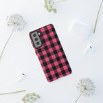 Pink Black Buffalo Plaid Phone Case