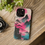 Japanese Minimalist Ink Vaporwave Phone Case – Sumi-e Aesthetic