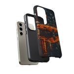 Orange Daytona Phone Case, Rainy City Night Muscle Car Tough Cover