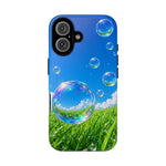 Bubbles Over Grass phone case | Tough Cover