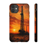 Texas Oil Rig Sunset phone case | Tough Cases
