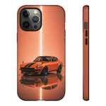 Orange 240Z Phone Case, Classic JDM Sports Car Racing Stripe Cover