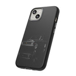 Black Classic C10 Truck Phone Case | Vintage Pickup Reflection, Minimal Auto Design