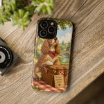 Cocker Spaniel Picnic Scene phone case | vintage dog art