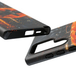 Orange Daytona Phone Case, Rainy City Night Muscle Car Tough Cover