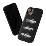 Chevy 1500 OBS Truck Phone Case White, Three-View Vector Cover