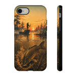 Carp Fishing Phone Case Sunrise Bowfishing Tough Cover Gift