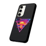 Synthwave Sunset Triangle Phone Case Retro Vaporwave Case