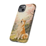 Akita under Cherry Blossoms Dog Breed Phone Case