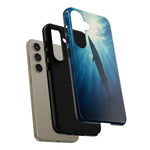 Barracuda Silhouette Phone Case, Sunlit Marine Art Tough Cover