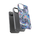 Chrome Metallic Swirl  Art Tough Phone Case