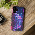 Neon Koi Reflection Vaporwave phone case | Tough Cover