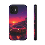 FD RX-7 Retro Sunset Sports Car Tough Case | Neon Vaporwave Beach Drive