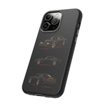 Trans Am Phone Case Black Gold, Three-View Vector Tough Cover