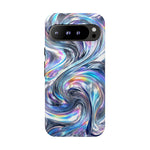 Chrome Metallic Swirl  Art Tough Phone Case