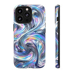 Chrome Metallic Swirl  Art Tough Phone Case