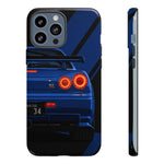 R34 Skyline Afterburner Rear GT-R Tough Phone Case for JDM Fans