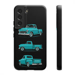 Turquoise 1955 Stepside Pickup Truck Tough Phone Case - 3 View