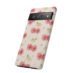 Pink Cherry Pattern Phone Case | Cute Retro Fruit Design