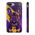French Bulldog Pop-Art Portrait Tough Phone Case - Purple Gold
