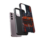 Orange Supra Phone Case, Neon City Night JDM Sports Car Tough Cover