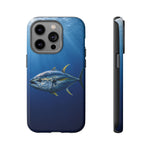 Yellowfin Tuna Phone Case, Deep Blue Water Tough Cover, Gift