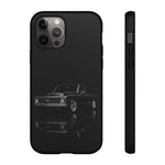 Black Classic C10 Truck Phone Case | Vintage Pickup Reflection, Minimal Auto Design