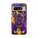 French Bulldog Pop-Art Portrait Tough Phone Case - Purple Gold