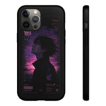 Melancholy Data Poster Phone Case, Glitch Anime Sky Tough Cover