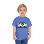 Cute Cartoon C6 Sports Car Toddler T-Shirt Funny Race Car Kids Tee Blue Stripe Car Shirt