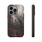 Rainy Temple Stairs Autumn Phone Case Ink Art Tough Case