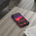 FD RX-7 Retro Sunset Sports Car Tough Case | Neon Vaporwave Beach Drive