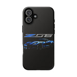 Blue C7 Z06 Sports Car Tough Phone Case Track Style Cover Gift