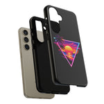 Synthwave Sunset Triangle Phone Case Retro Vaporwave Case