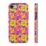 Trippy Daisy Retro Floral Pattern phone case | Tough Cases