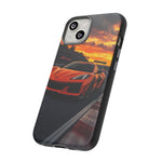 Orange C8 Z06 Flat Plane V8 Speed Art Tough Phone Case