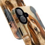 Guilty Basset Hound Phone Case, Muddy Watercolor Art Cover