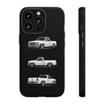 Chevy 1500 OBS Truck Phone Case White, Three-View Vector Cover