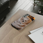 Maltese Puppy Burrito Phone Case, Cozy Blanket Portrait