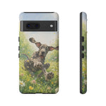 Playful Dog in Meadow Great Dane phone case | Puppy Art Tough Cover