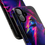 Neon Lightning Face 80s phone case | Tough Case