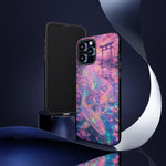 Holographic Koi Cherry Blossom Vaporwave Art Tough Phone Case