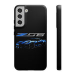 Blue C7 Z06 Sports Car Tough Phone Case Track Style Cover Gift