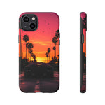 Matte Black Countach Sunset Tough Phone Case - Wedge Silhouette