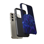 Neon Blue Tiger phone case | tough protective cover