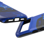 Blue Mustang Art Phone Case, GT500 American Muscle Car Tough Cover for Men