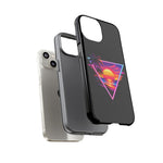 Synthwave Sunset Triangle Phone Case Retro Vaporwave Case